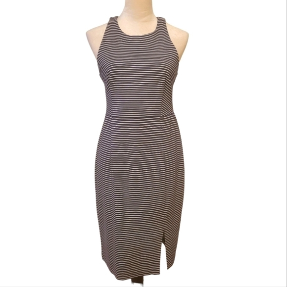 Banana Republic Navy Blue and White Sleeveless Dress Size 6 - Picture 1 of 3